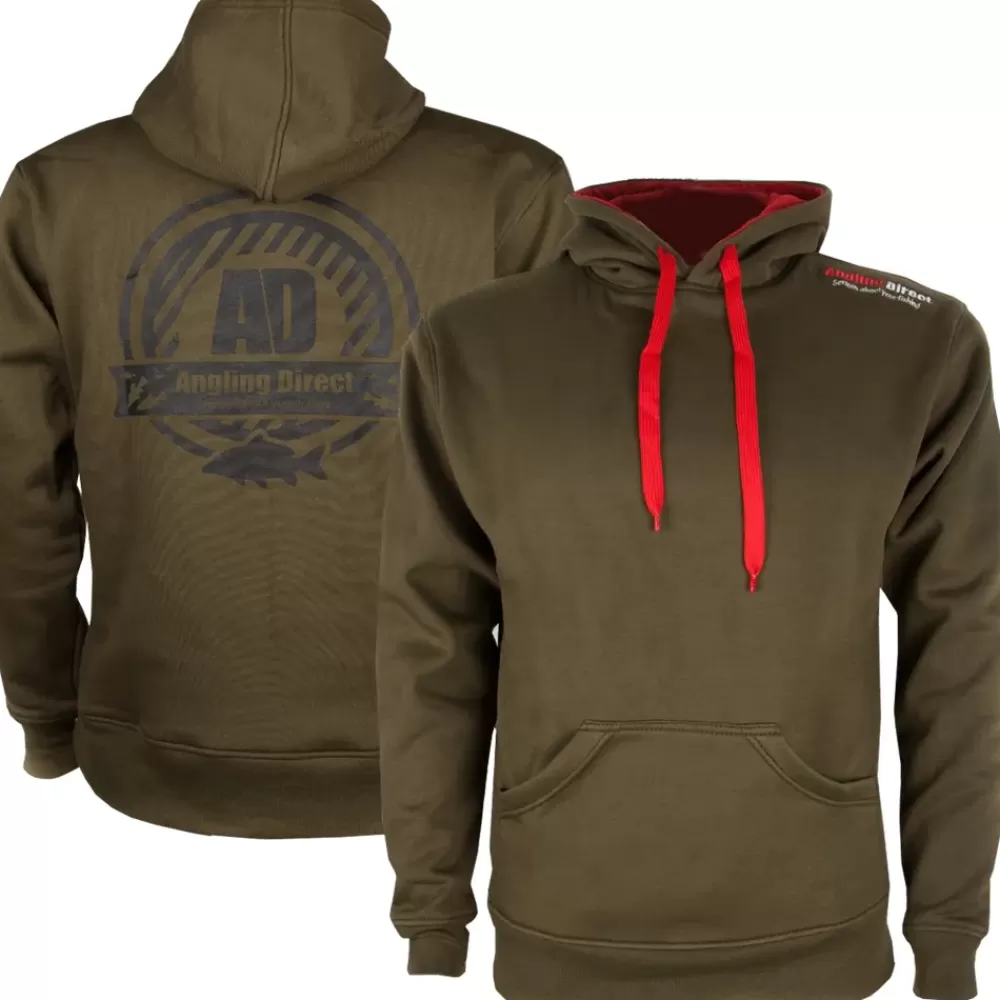 Angling Direct AD Emblem Green Fishing Hoodie 2019