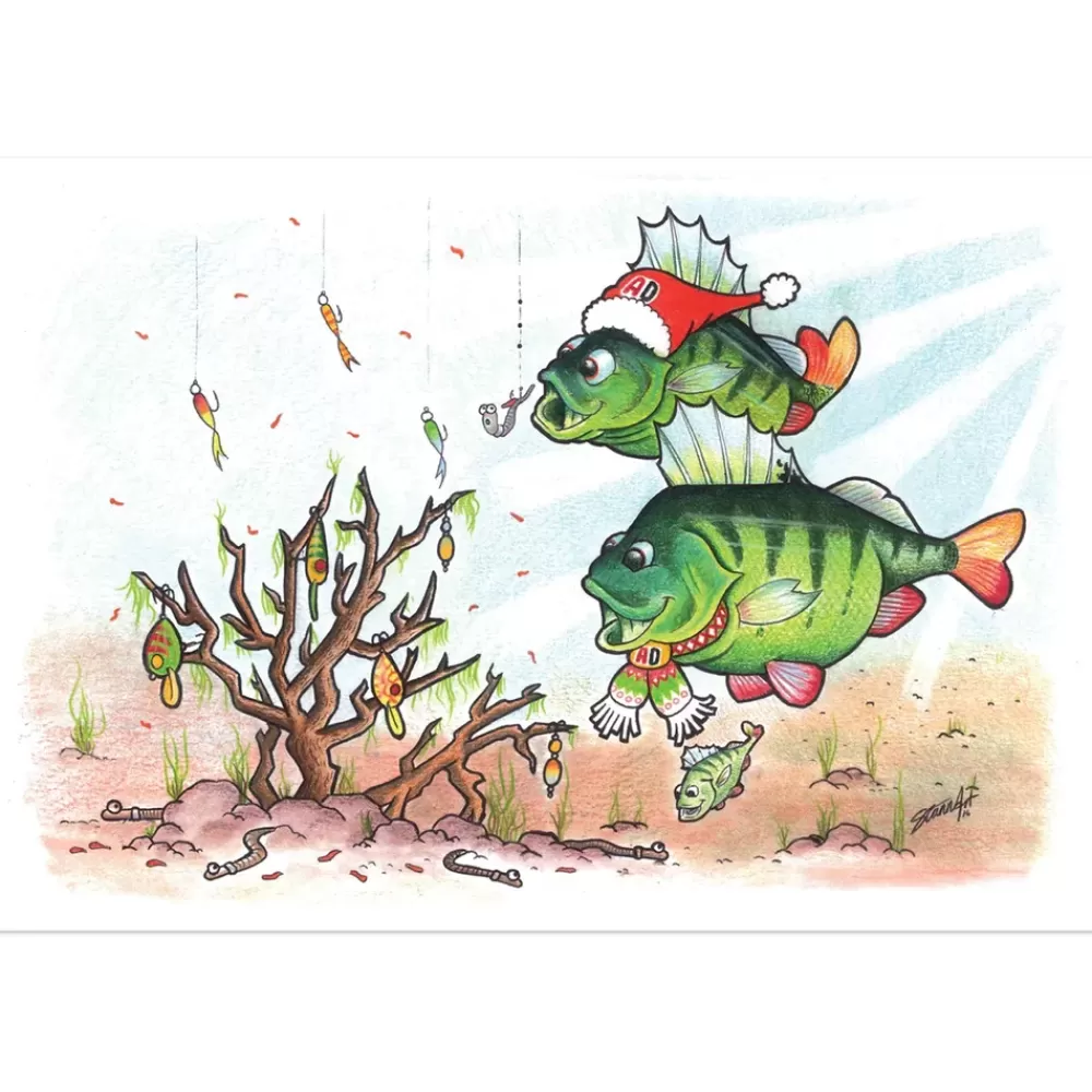 Angling Direct AD Festive Perch Christmas Card