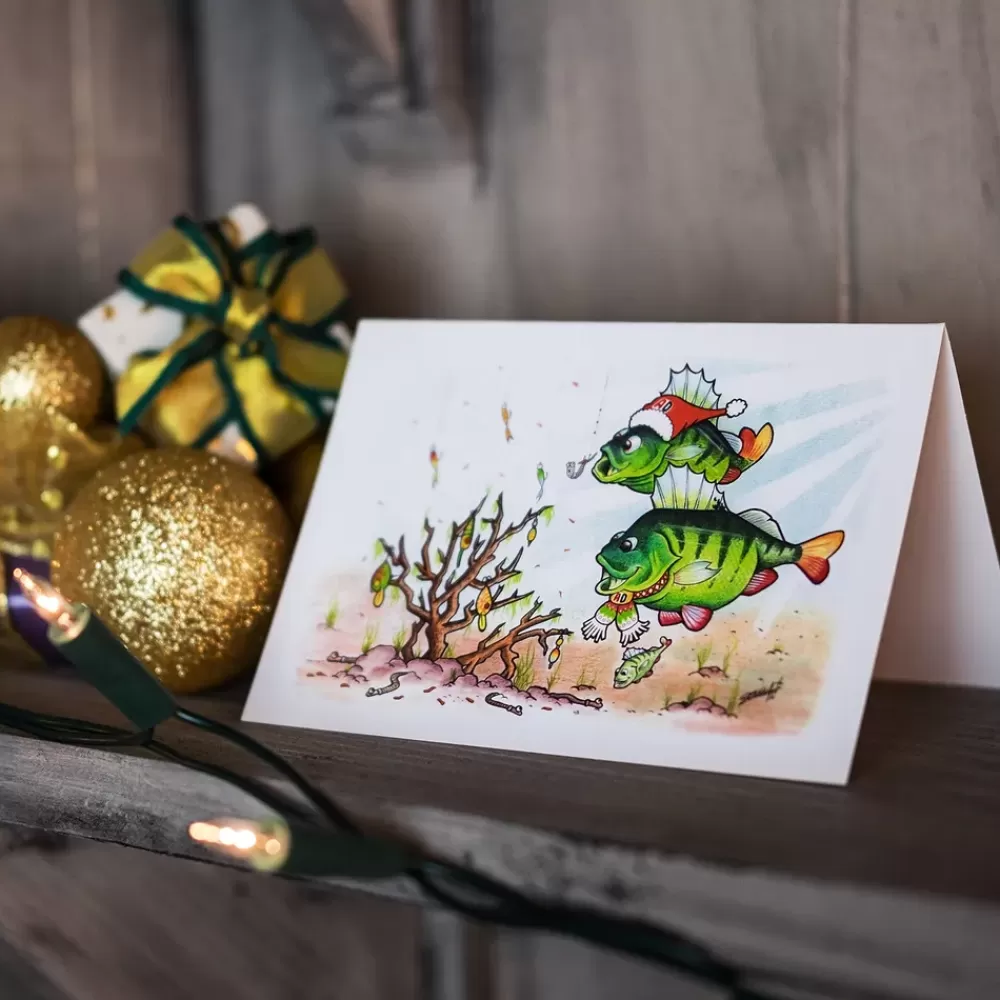 Angling Direct AD Festive Perch Christmas Card