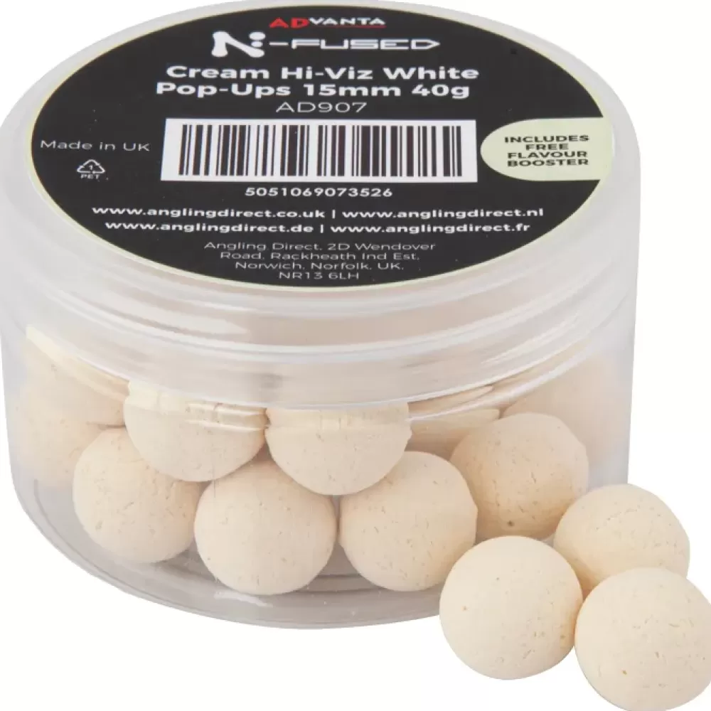 Advanta N-Fused Cream Hi-Viz White Pop-Ups- Bait & Additives