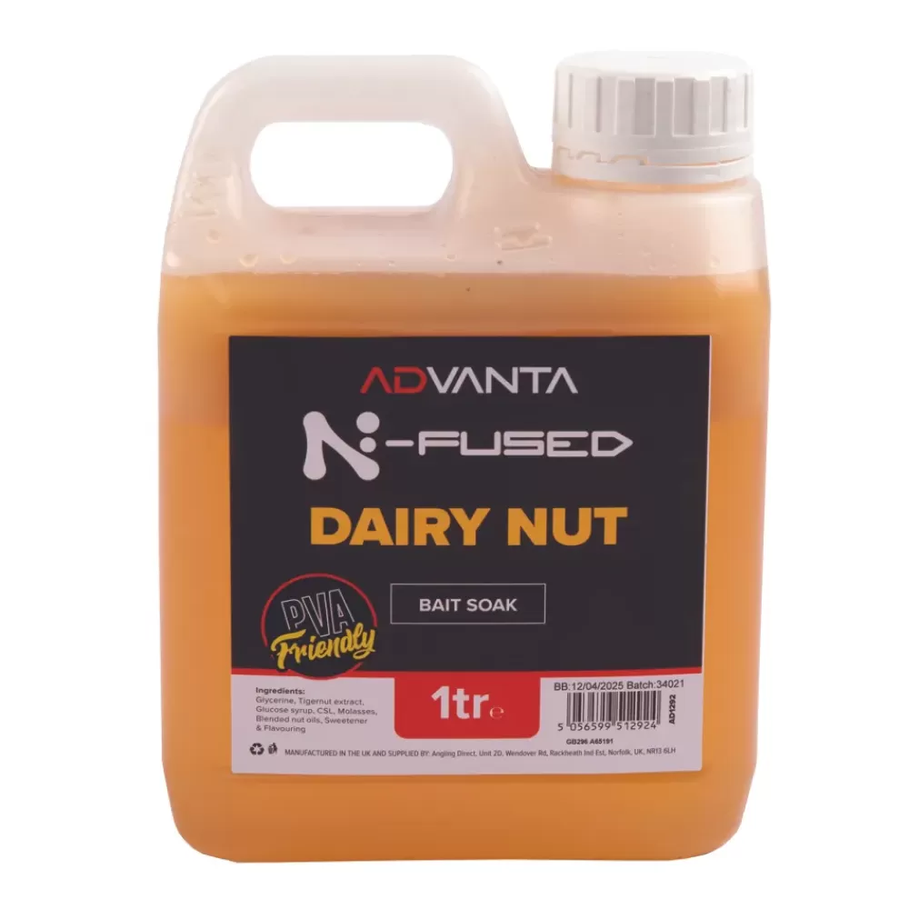 Advanta N-Fused Dairy Nut Fishing Bait Soak 1L- Bait & Additives