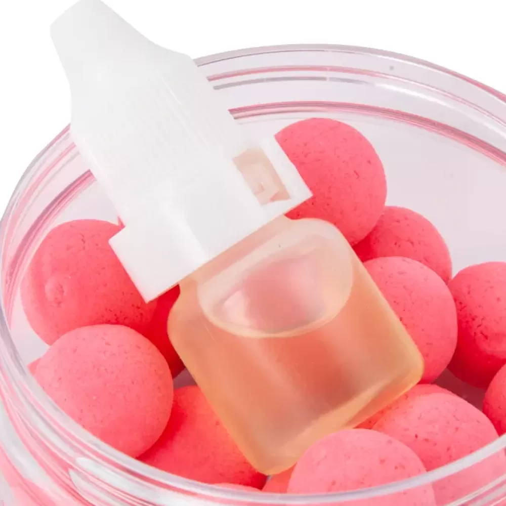 Advanta N-Fused Peppered Peach Hi-Viz Pink Pop-Ups- Bait & Additives