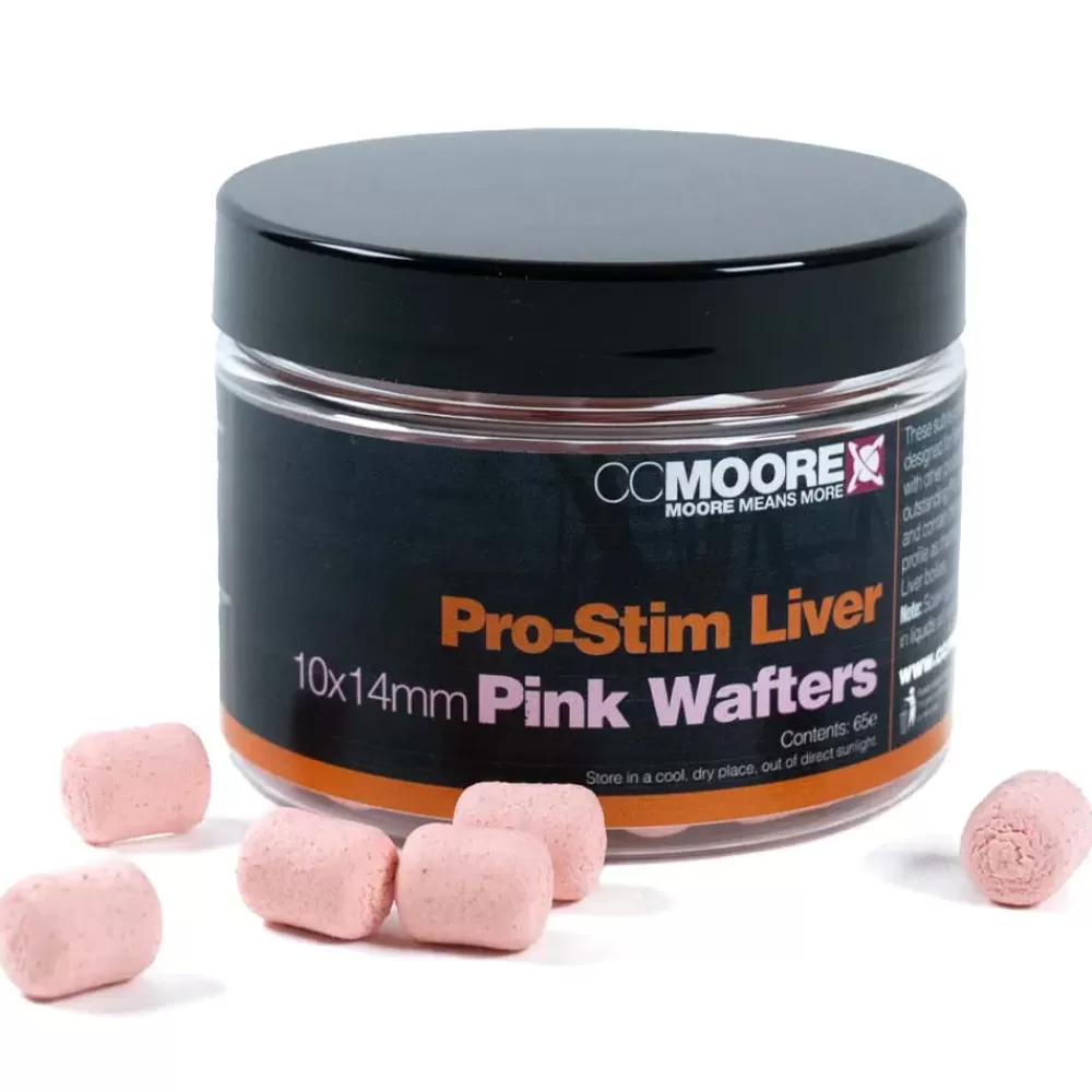 CC Moore Pro-Stim Liver Pink Dumbell Wafters- Bait & Additives