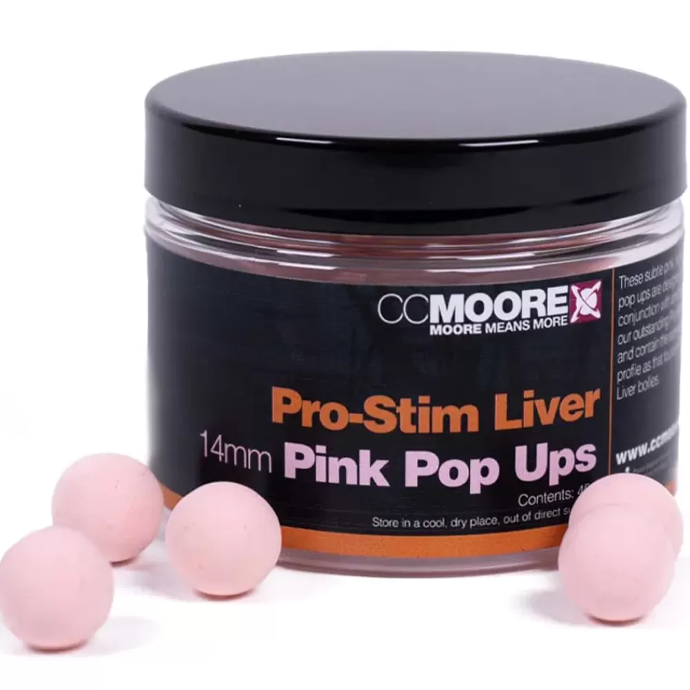 CC Moore Pro-Stim Liver Pink Pop Ups- Bait & Additives