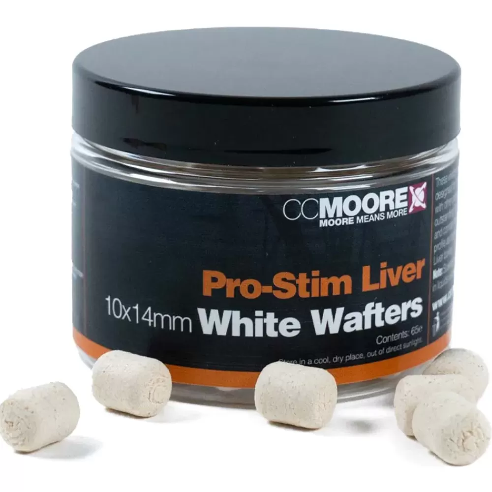 CC Moore Pro-Stim Liver White Dumbell Wafters- Bait & Additives