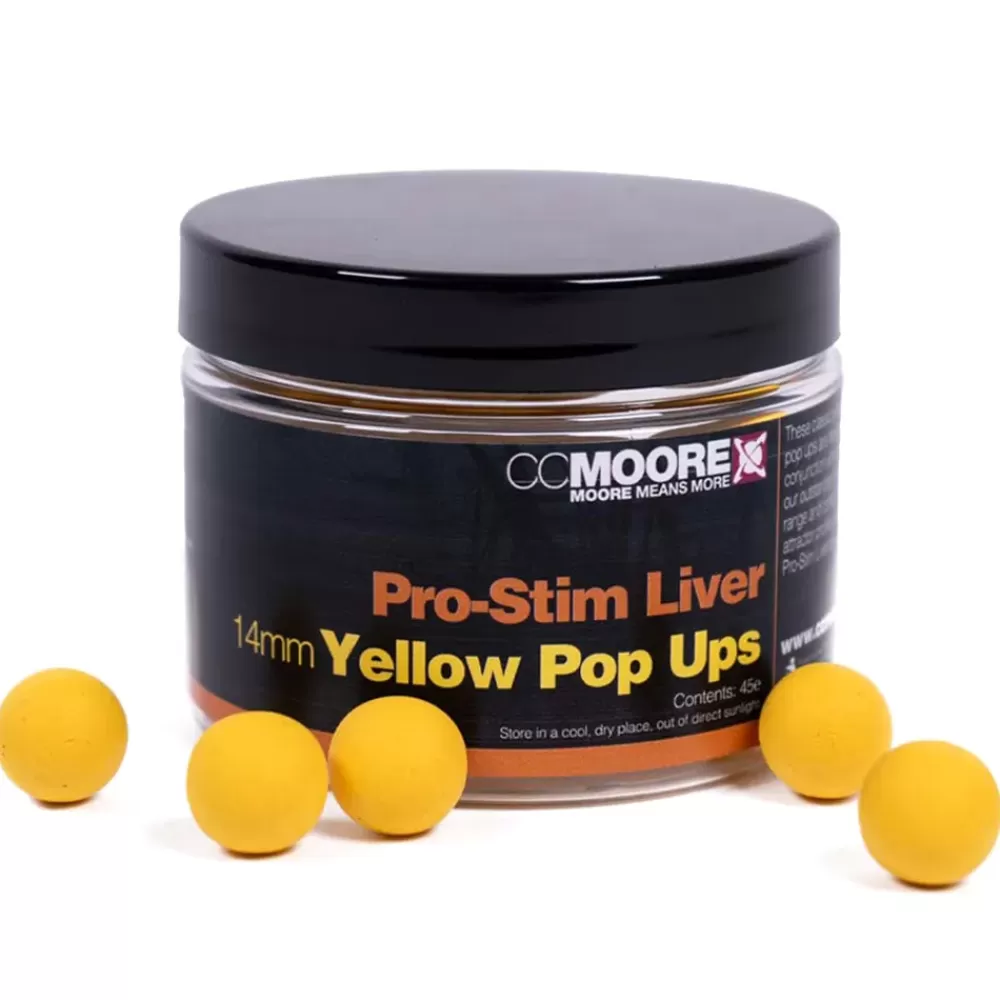CC Moore Pro-Stim Liver Yellow Pop Ups- Bait & Additives