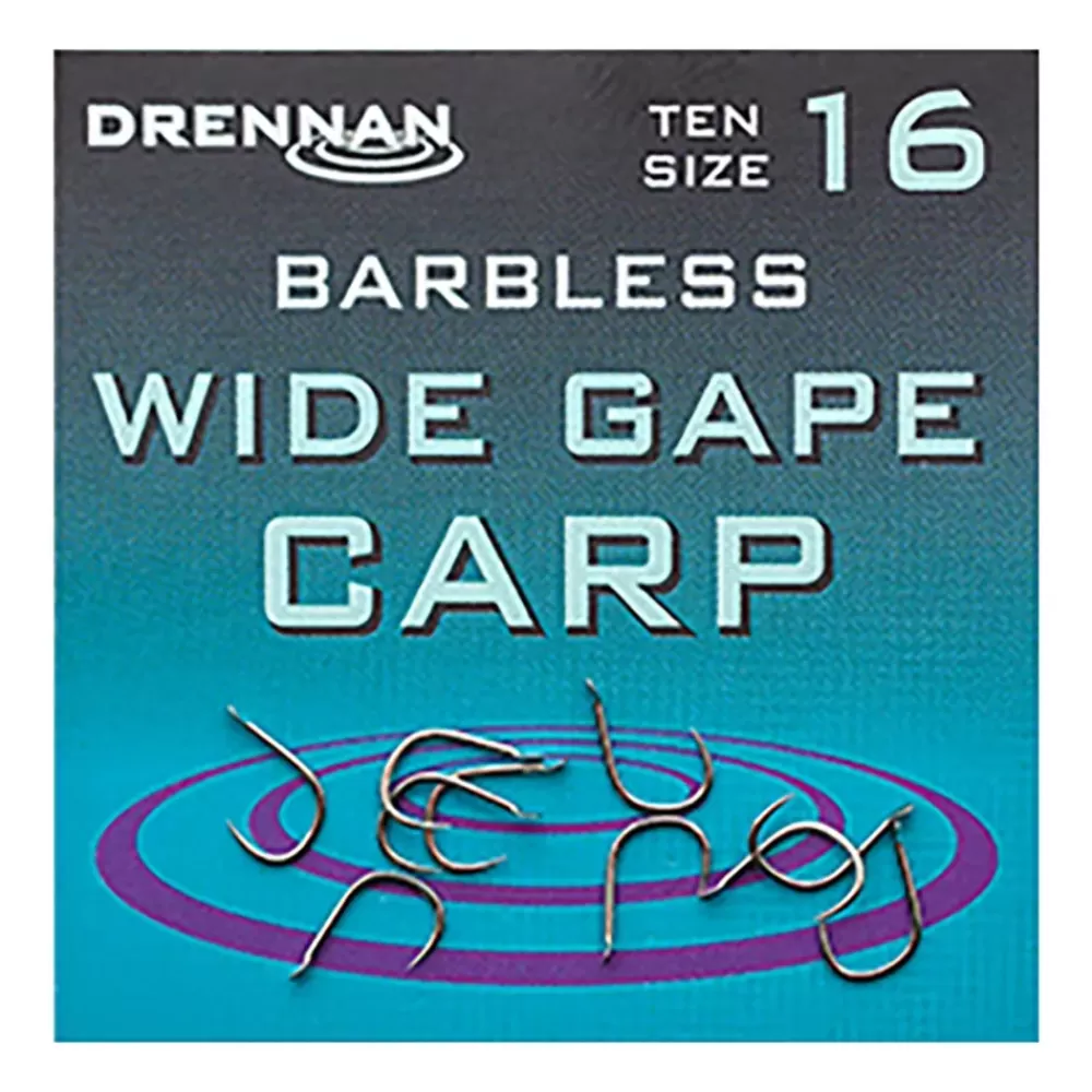 Drennan Barbless Wide Gape Carp Hooks