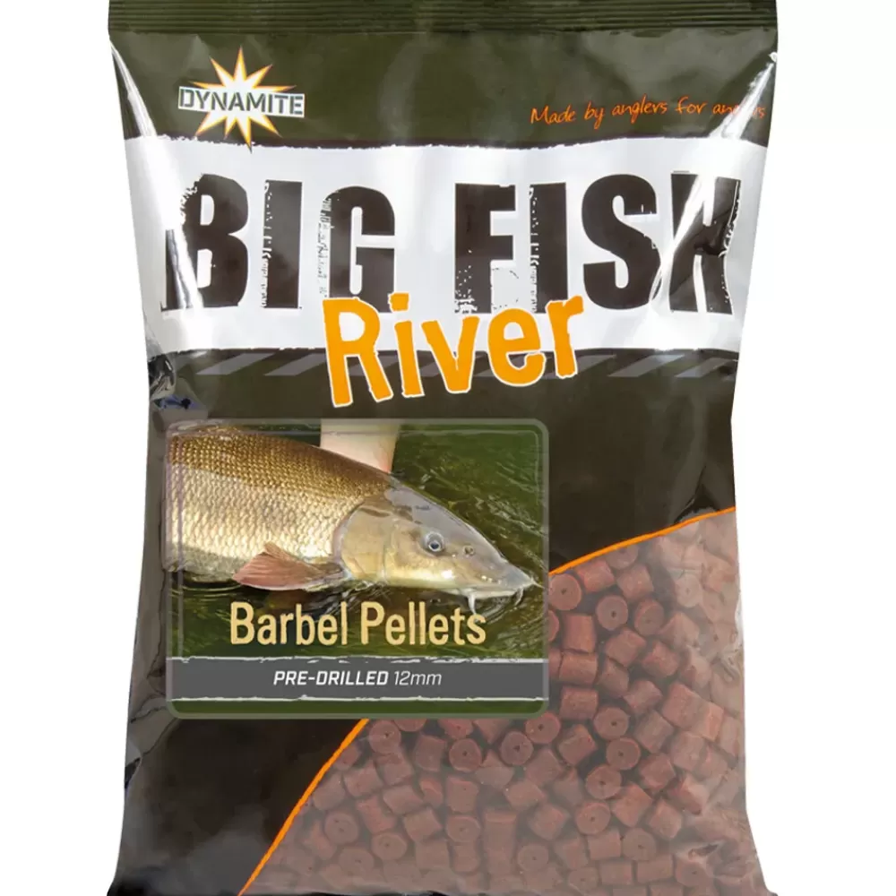 Dynamite Baits Big Fish River Barbel Pre-Drilled Shrimp & Krill Pellets