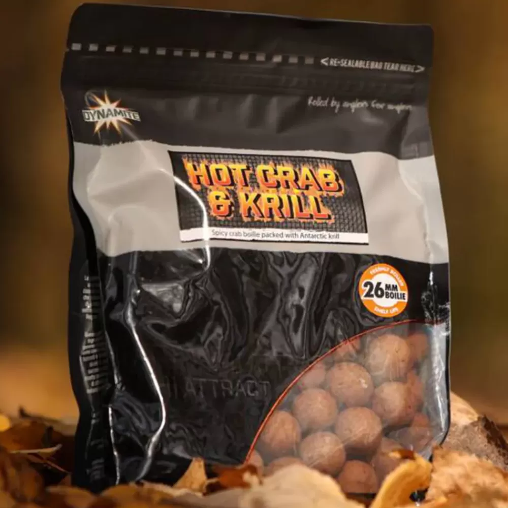Dynamite Baits Hot Crab & Krill Boilies- Bait & Additives
