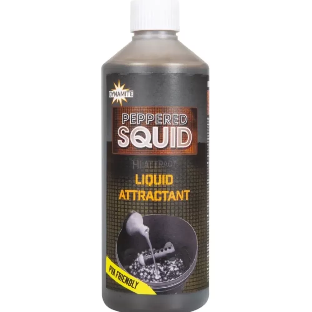 Dynamite Baits Peppered Squid Liquid Attractant 500ml- Bait & Additives