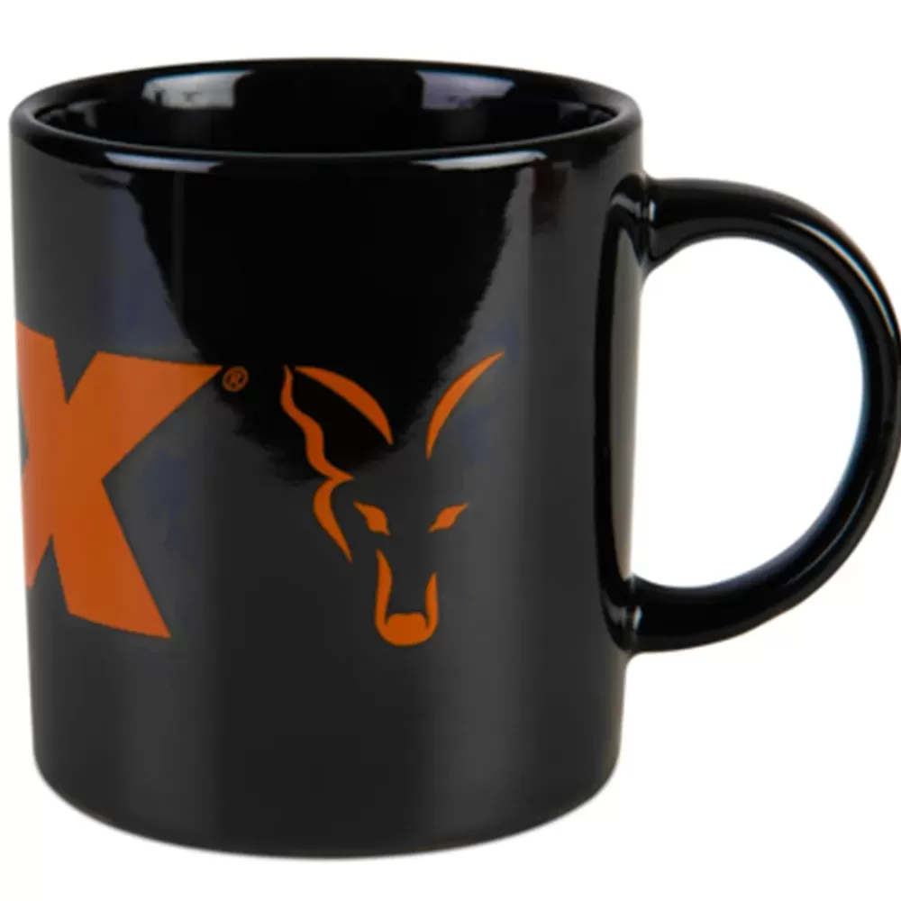 Fox Collection Black & Orange Ceramic Mug- Cooking Equipment