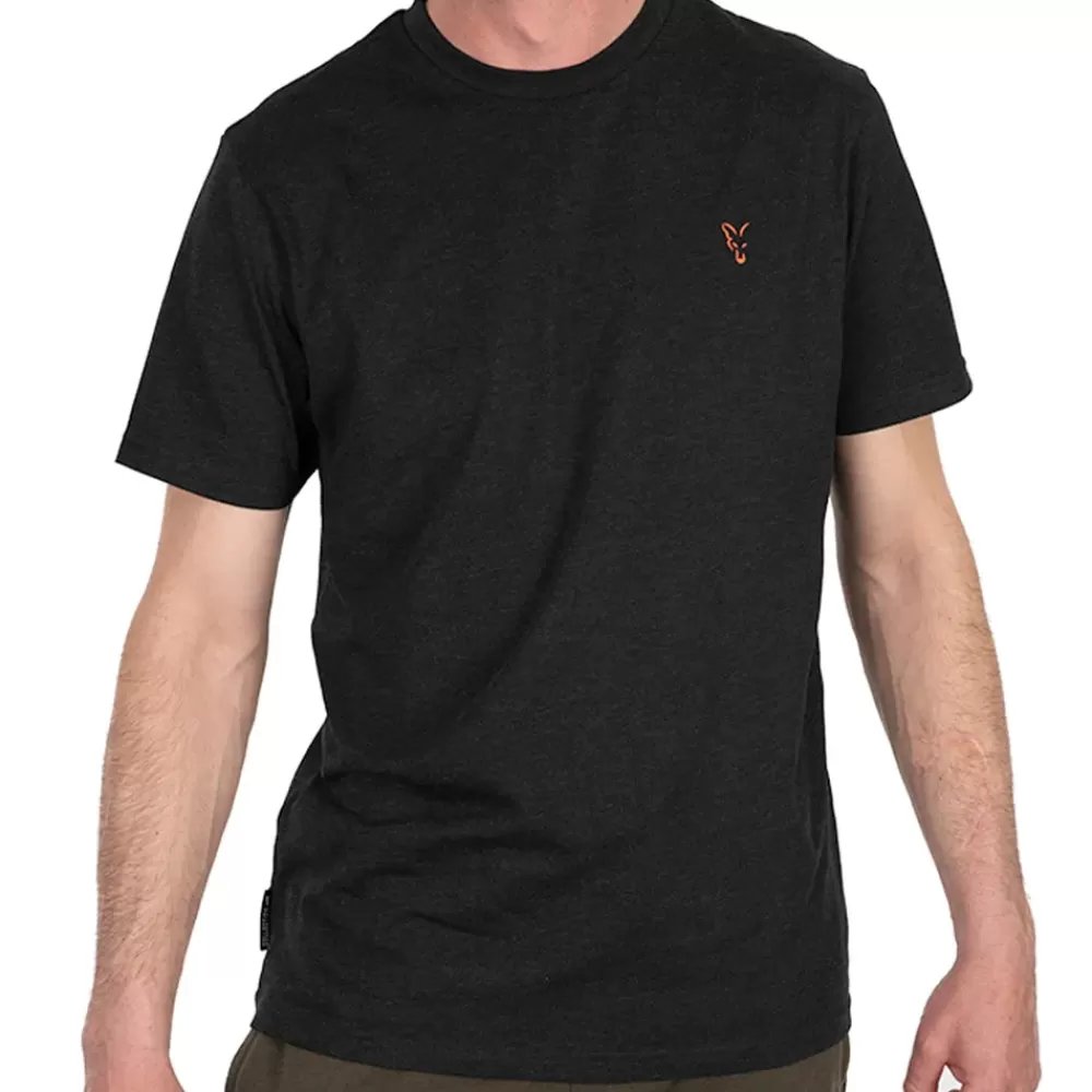 Fox Collection Black & Orange Lightweight Fishing T-Shirt- Clothing