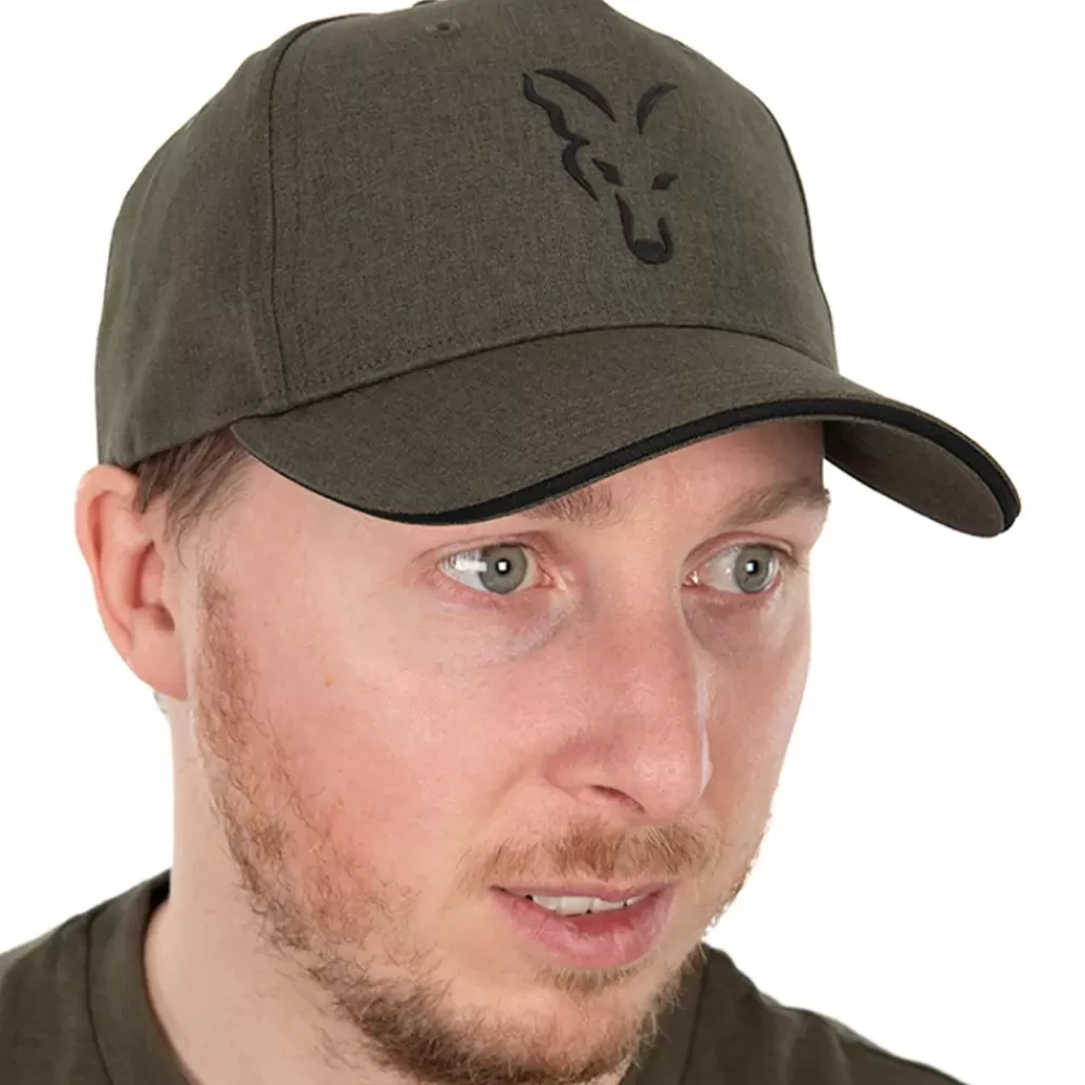 Fox Collection Green & Black Baseball Cap- Clothing