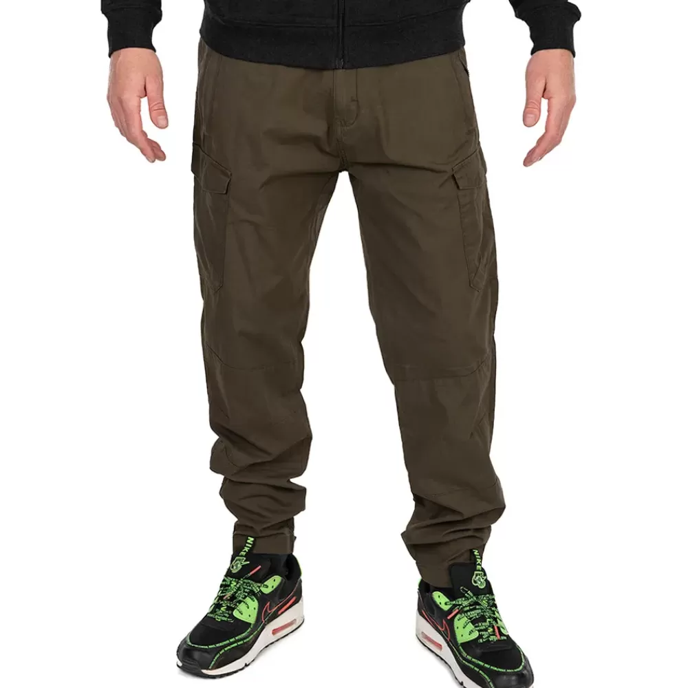 Fox Collection Green & Black Lightweight Cargo Fishing Trousers- Clothing