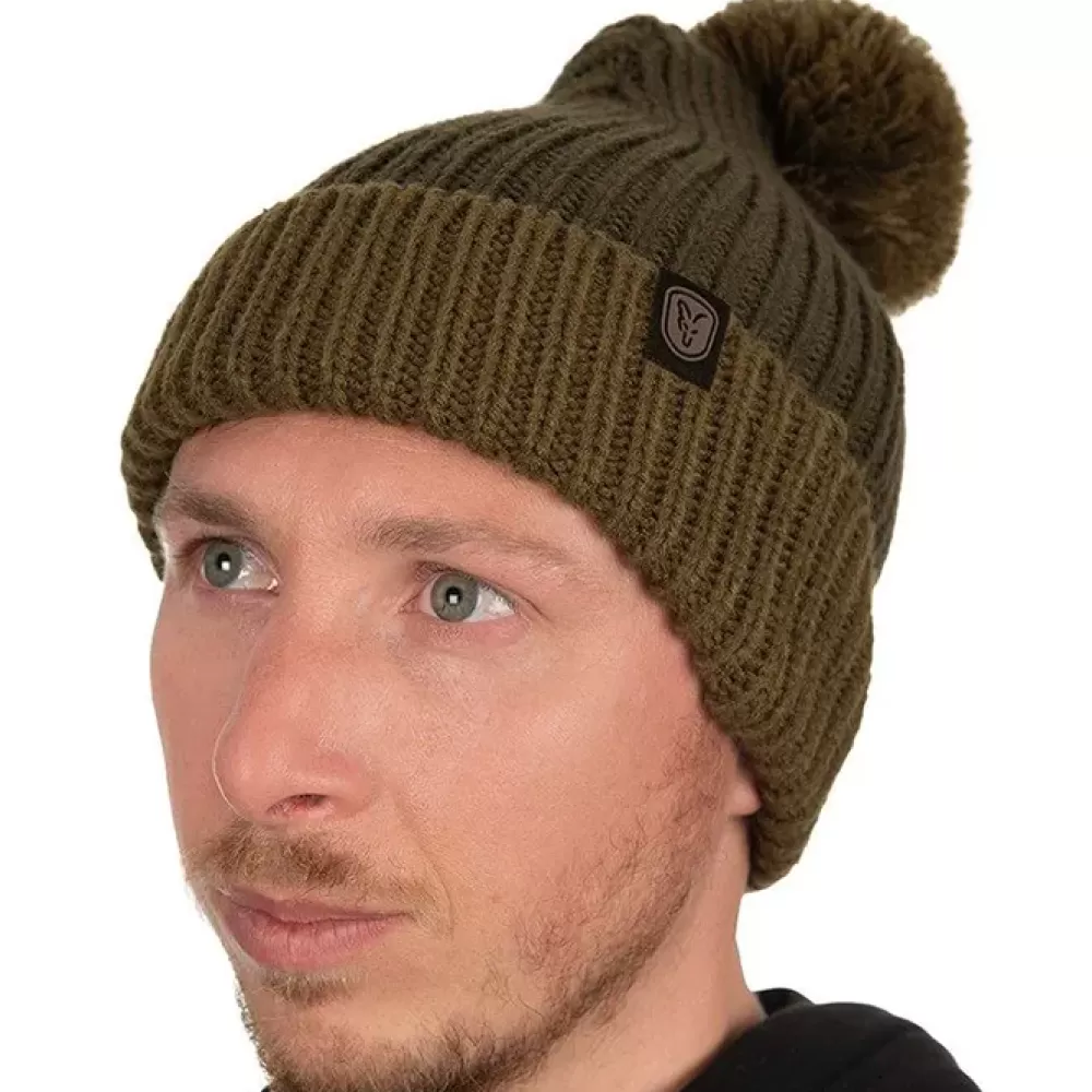 Fox Heavy Knit Olive Bobble Fishing Hat- New Arrivals | Clothing
