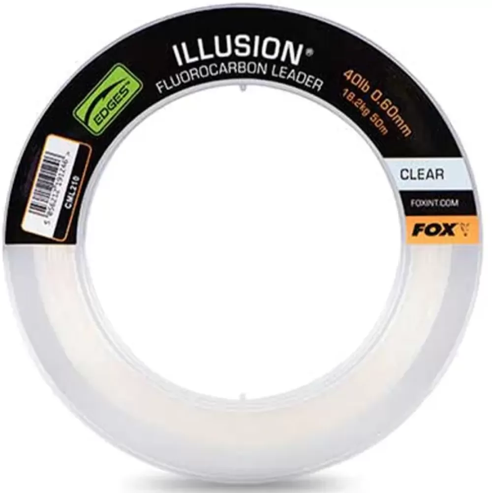 Fox Illusion Fluorocarbon Leader Clear 50m- Terminal Tackle