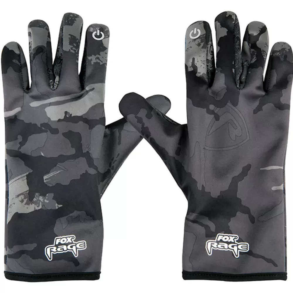 Fox Rage Camo Thermal Fishing Gloves