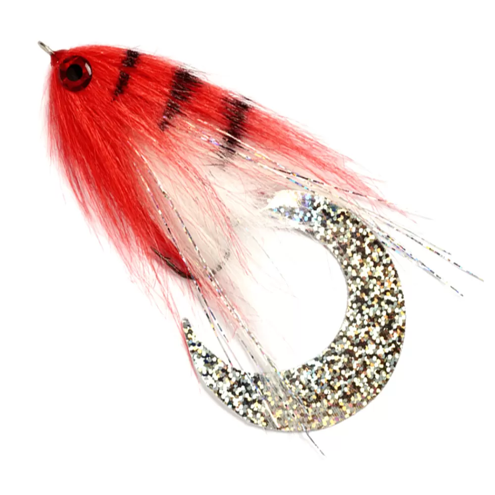 Fulling Mill Paolos Wiggle Tail White & Red Fishing Fly