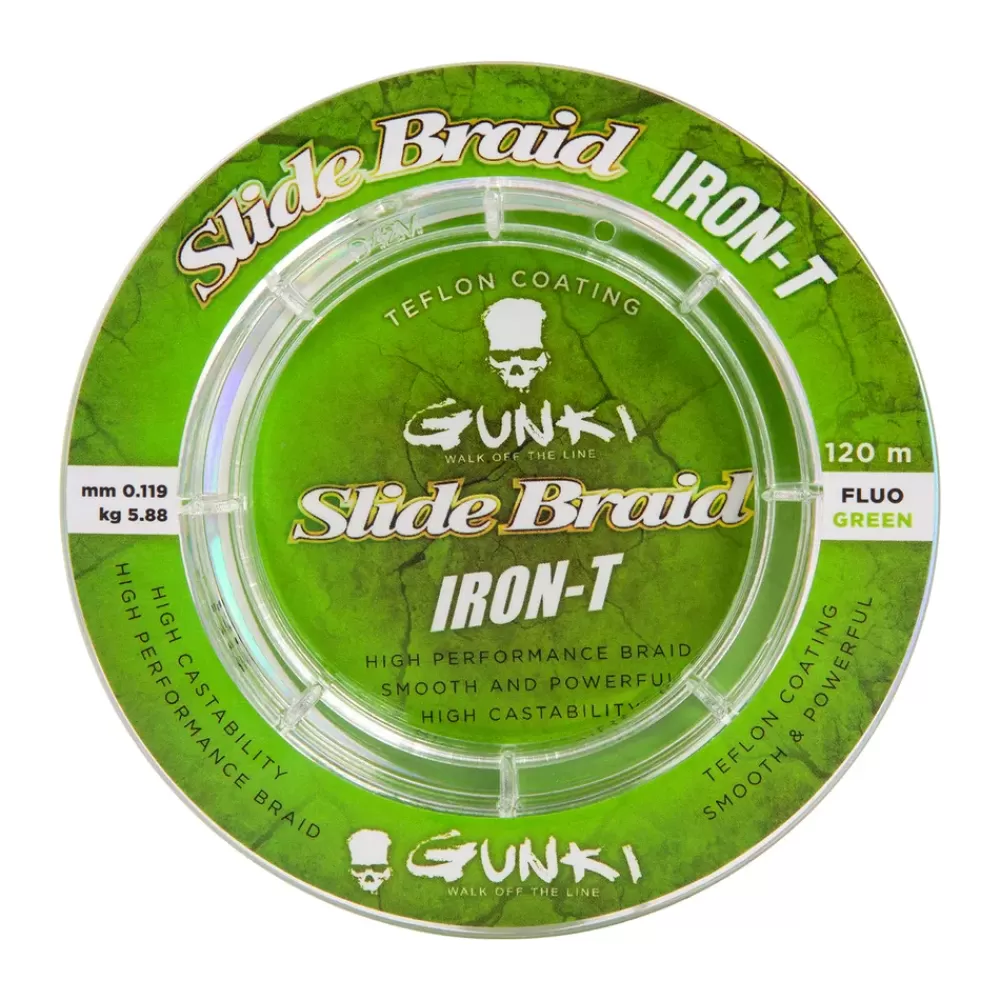 Gunki Slide Braid Iron T Flouro Green