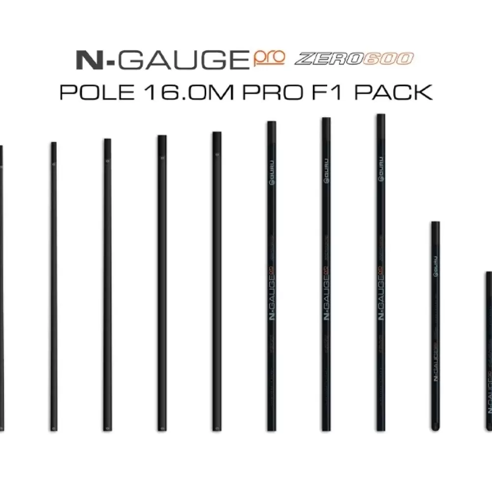 Guru N-Gauge Pro Zero 600 Pole 16m Pro F1 Pack