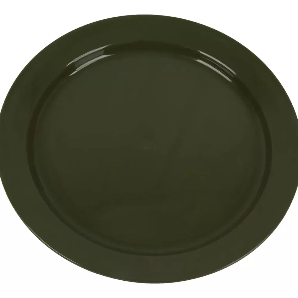 Highlander 25cm Flat Fishing Plate Olive