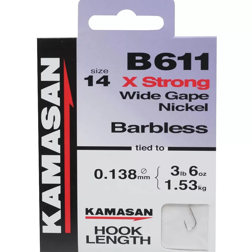Kamasan B611B Barbless Hook to Nylon