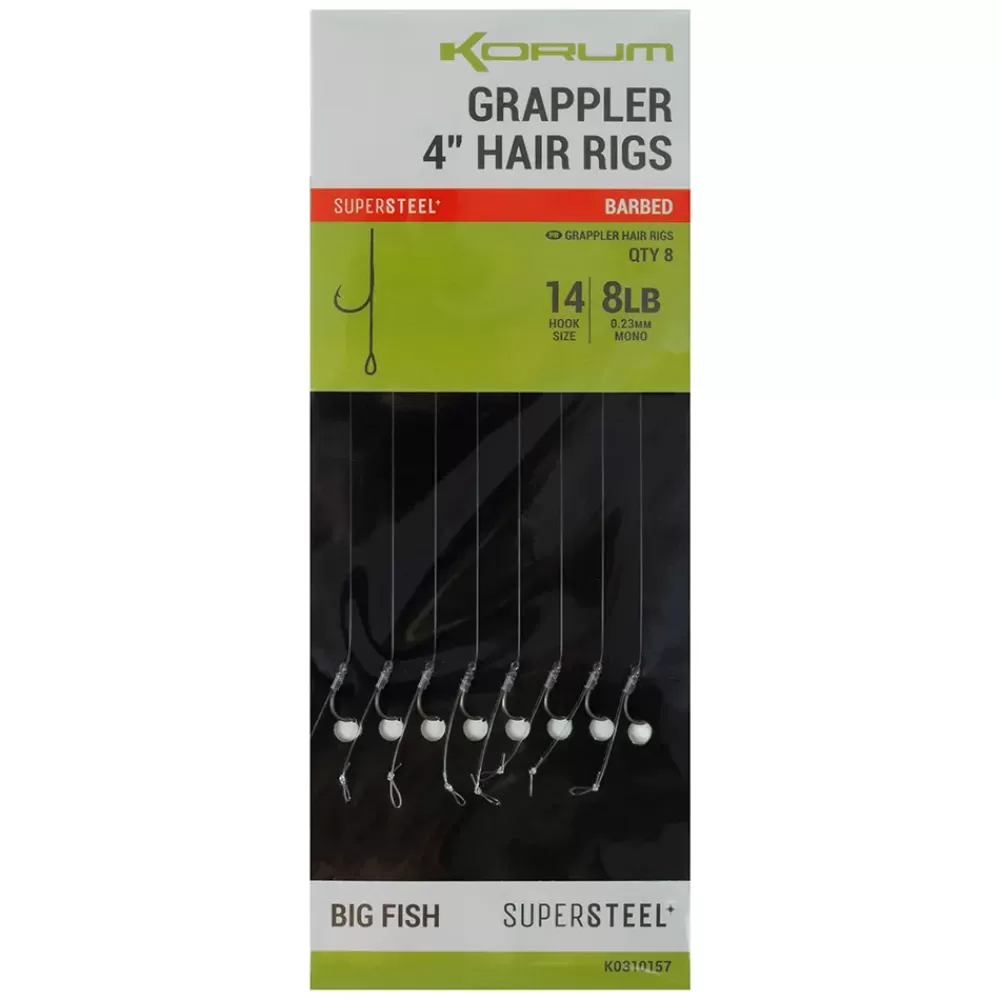 Korum Fishing Grappler Hair Rigs 4 Inch