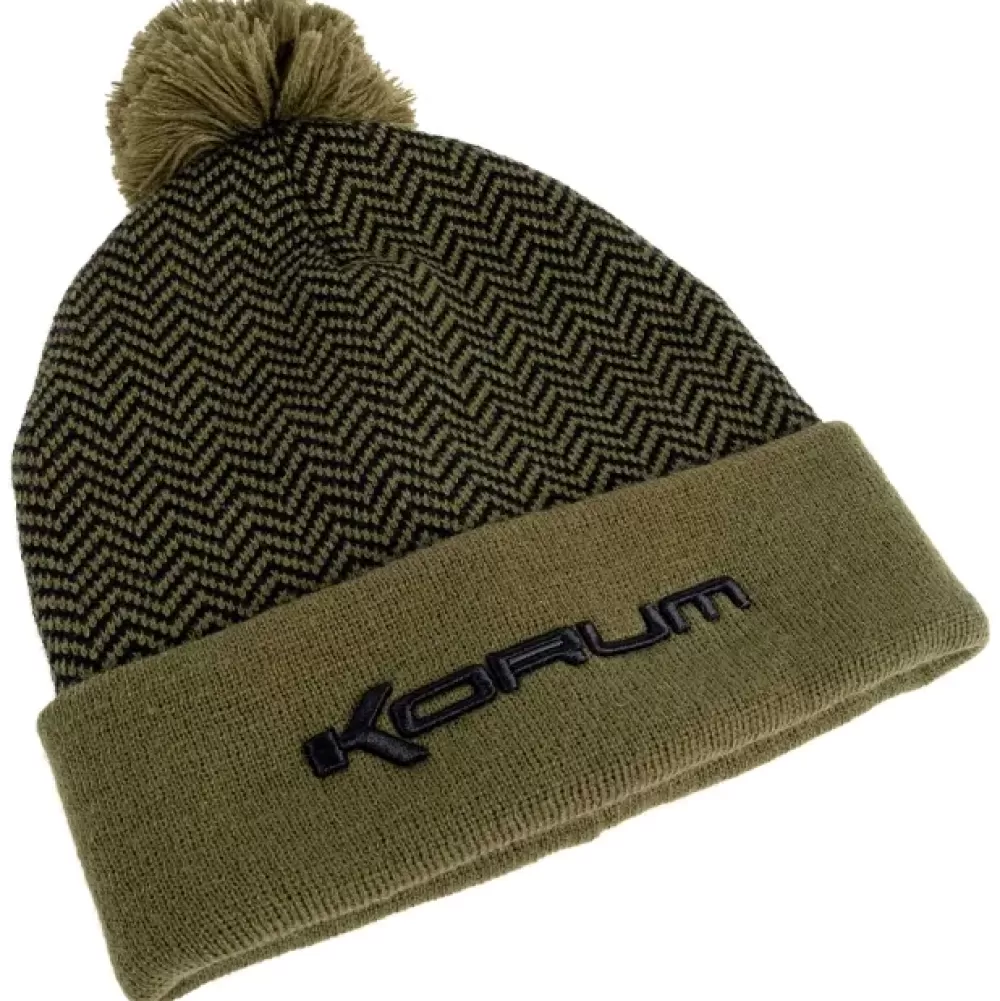 Korum Thermal Black/Olive Beanie Hat