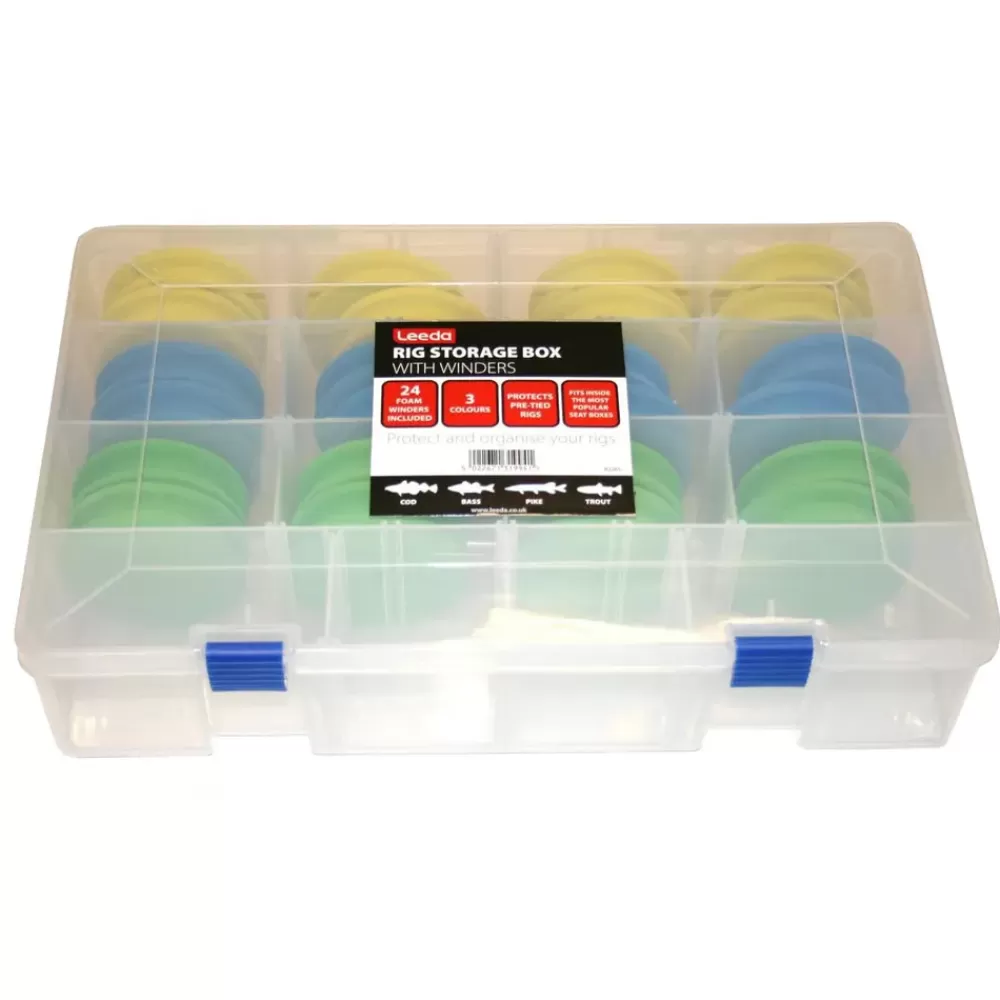 Leeda Rig Storage Box With 24 Foam Winders- Tackle Boxes