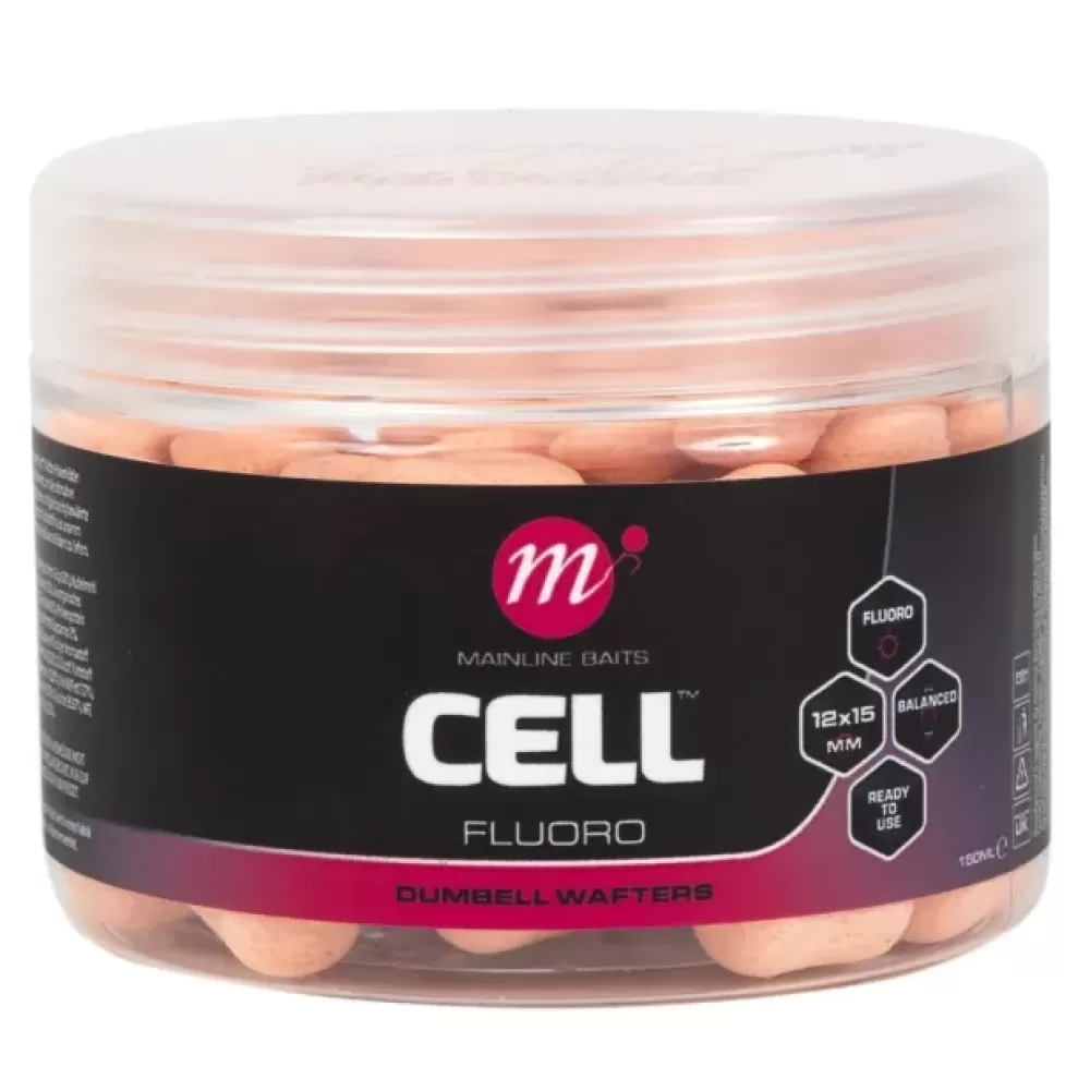 Mainline Cell Fluoro Dumbell Wafters Pink- Bait & Additives