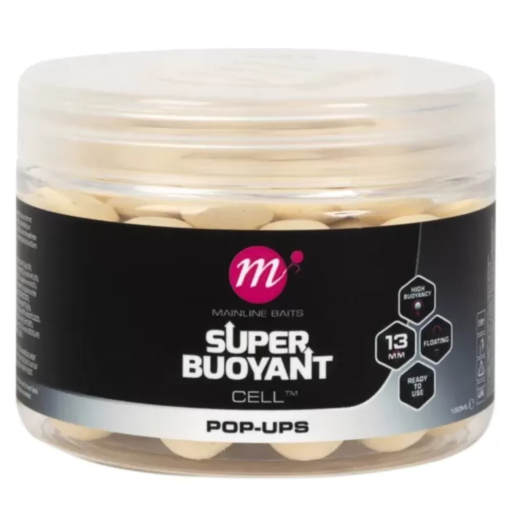 Mainline Cell Super Buoyant Pop Ups White- Bait & Additives