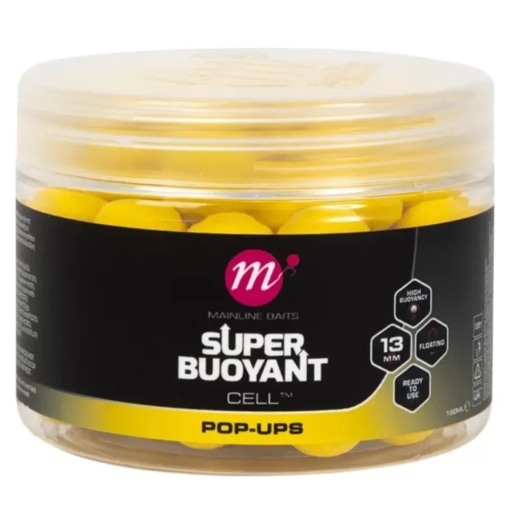 Mainline Cell Super Buoyant Pop Ups Yellow- Bait & Additives
