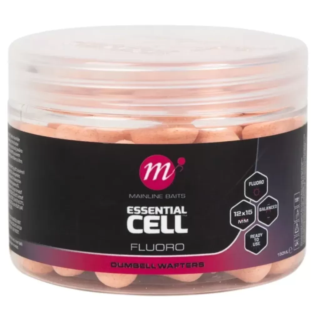 Mainline Essential Cell Fluoro Dumbell Wafters Pink- Bait & Additives