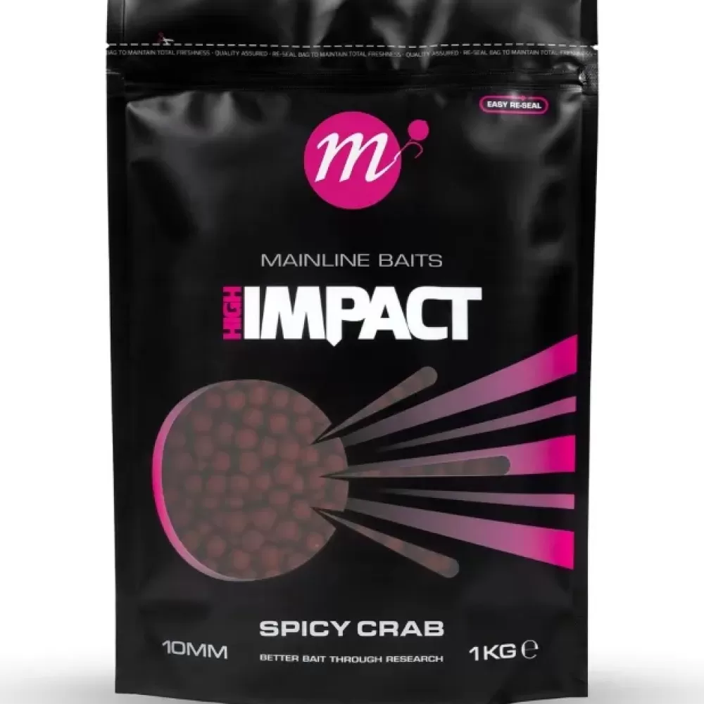 Mainline Hi Impact Shelf Life Boilies Spicy Crab- Bait & Additives