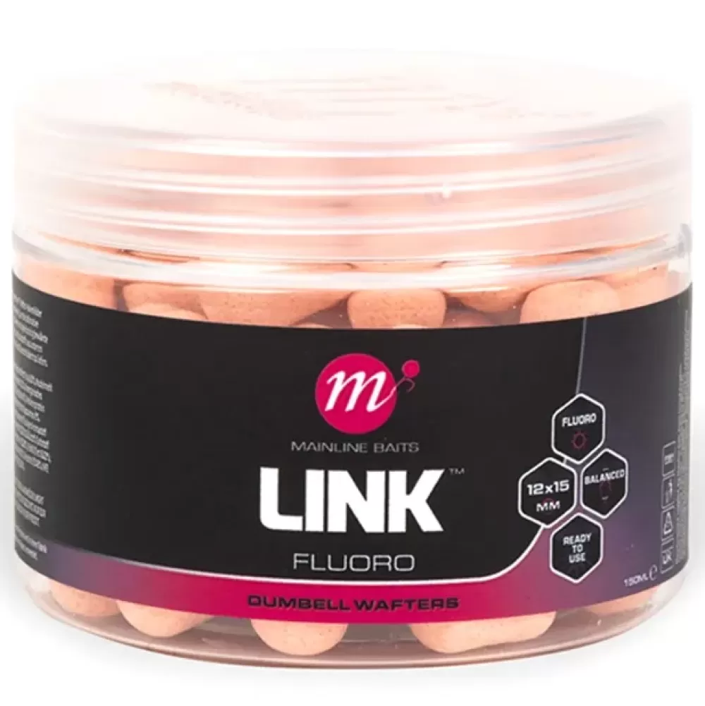 Mainline Link Fluoro Dumbell Wafters Pink- Bait & Additives