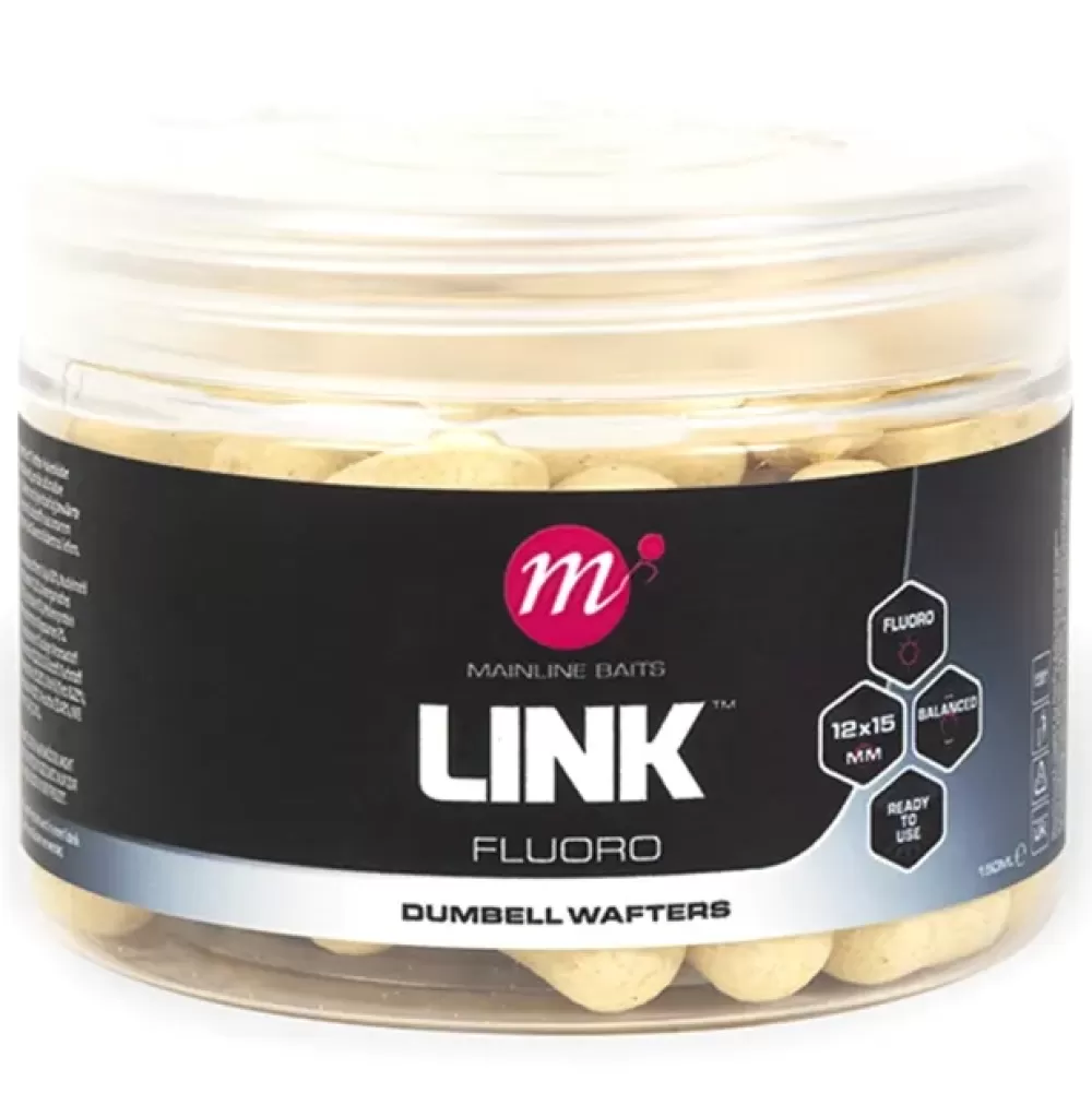Mainline Link Fluoro Dumbell Wafters White- Bait & Additives
