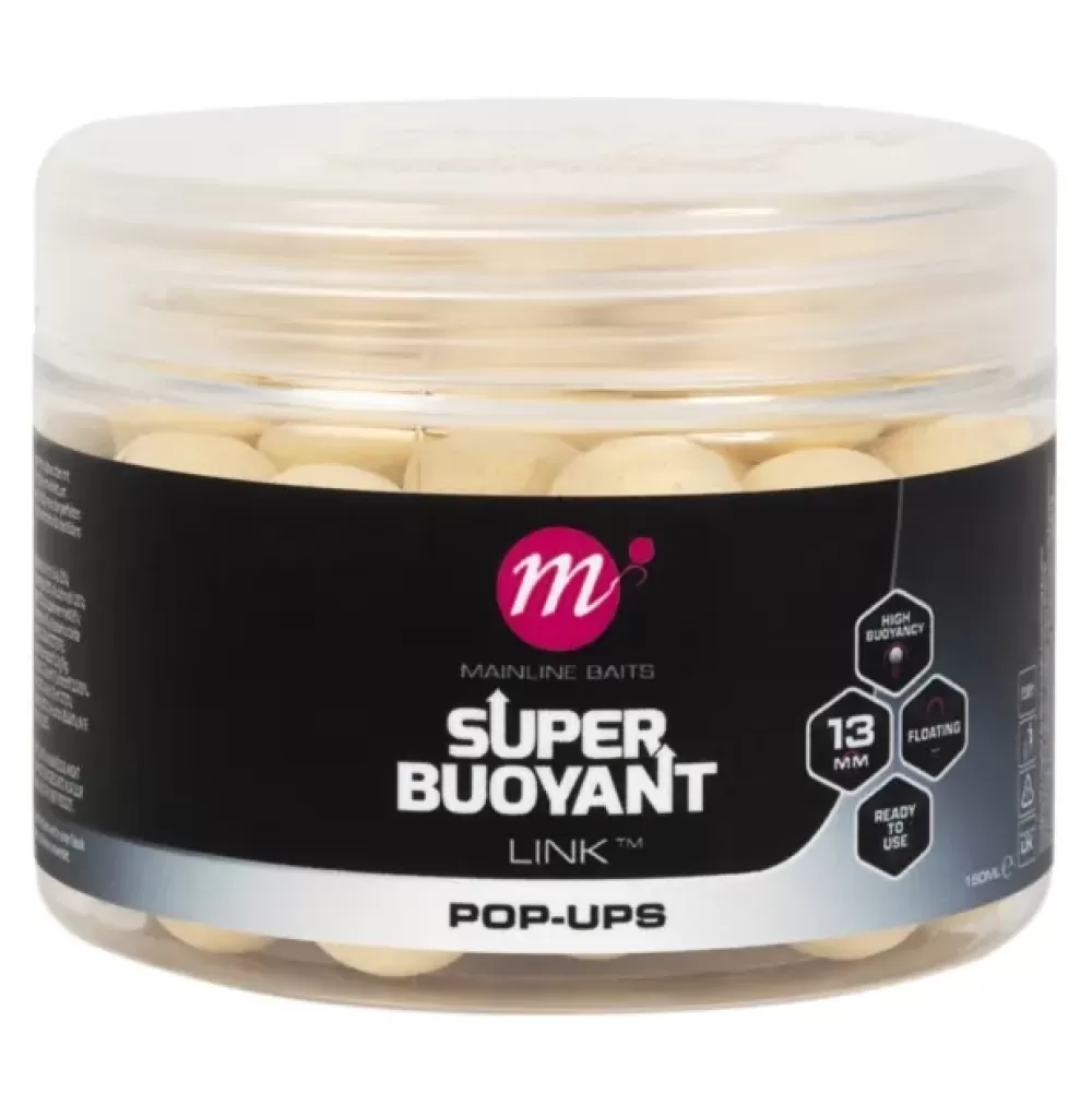 Mainline Link Super Buoyant Pop Ups White- Bait & Additives