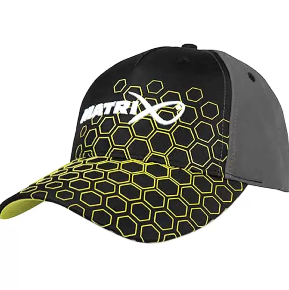 Matrix Hex Print Black Baseball Cap