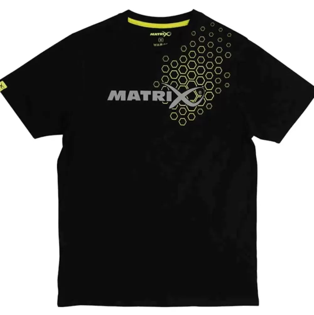Matrix Hex Print Black T-Shirt