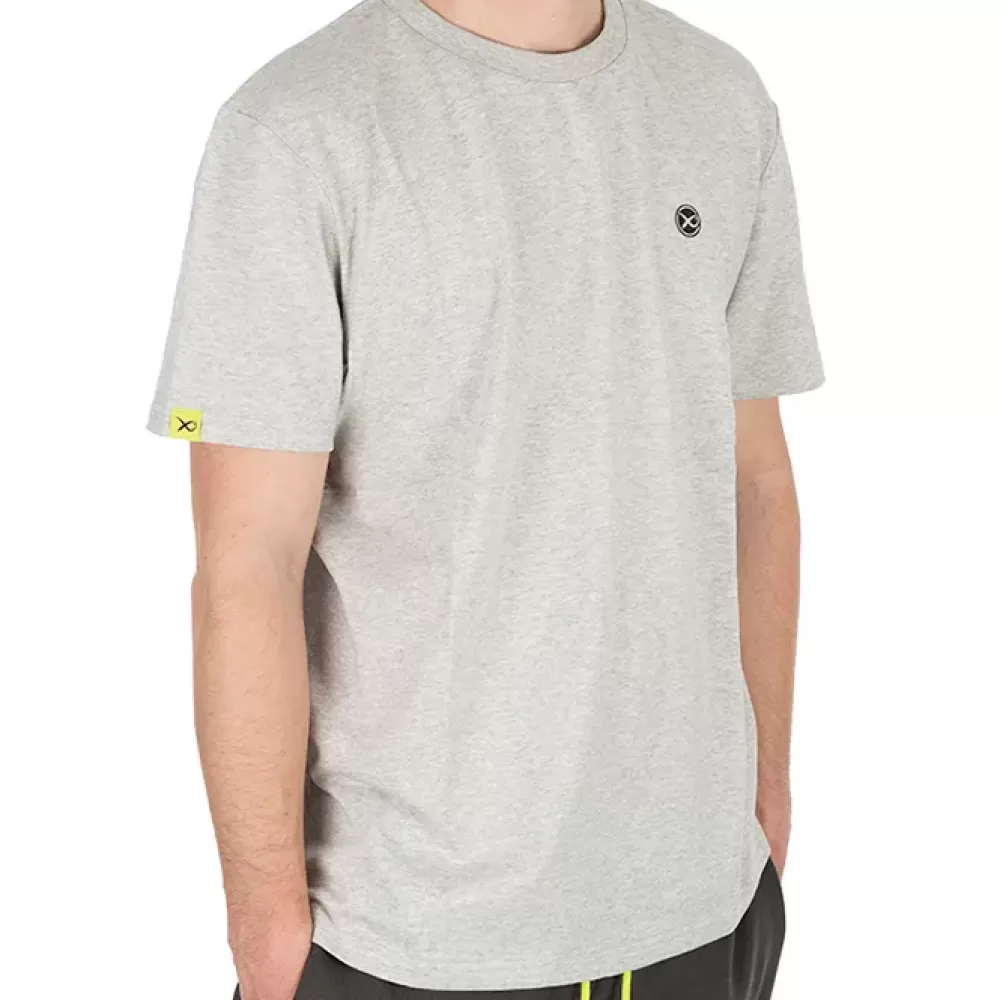 Matrix Large Logo Marl Grey / Lime Fishing T-Shirt
