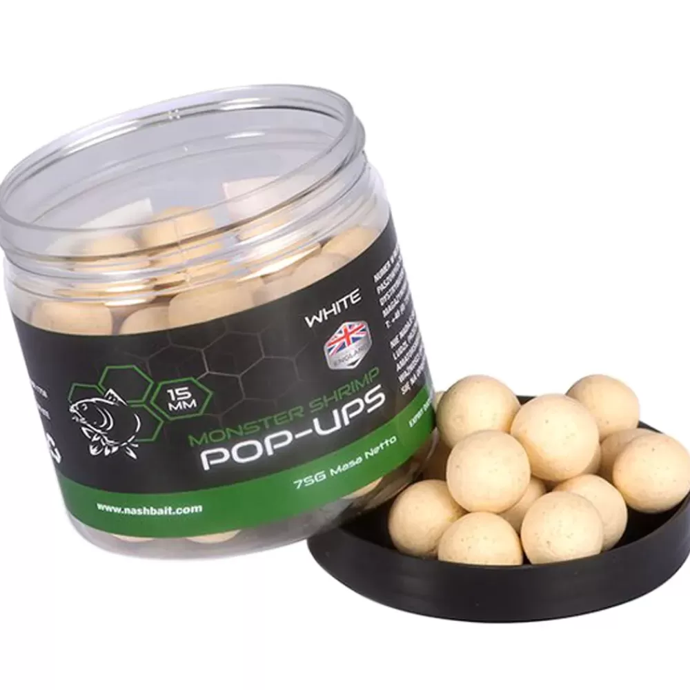 Nash Monster Shrimp Pop Ups White 75g- Bait & Additives