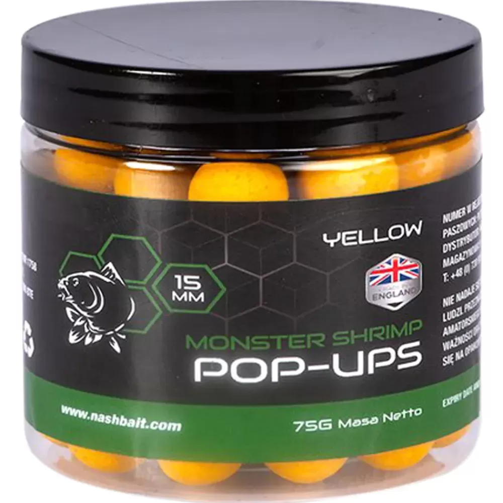 Nash Monster Shrimp Pop Ups Yellow 75g- Bait & Additives
