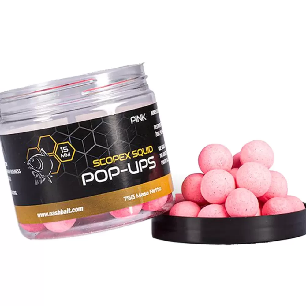 Nash Scopex Squid Pop Ups Pink 75g- Bait & Additives