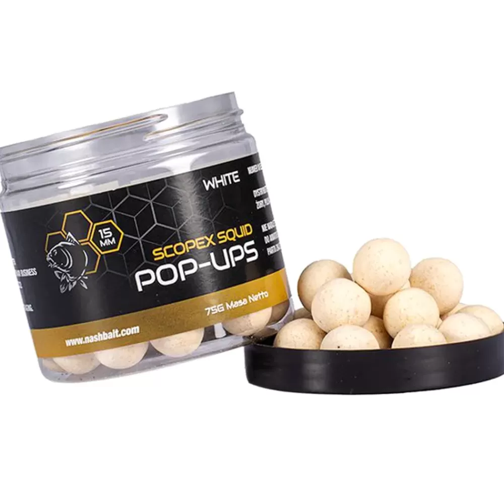 Nash Scopex Squid Pop Ups White 75g- Bait & Additives