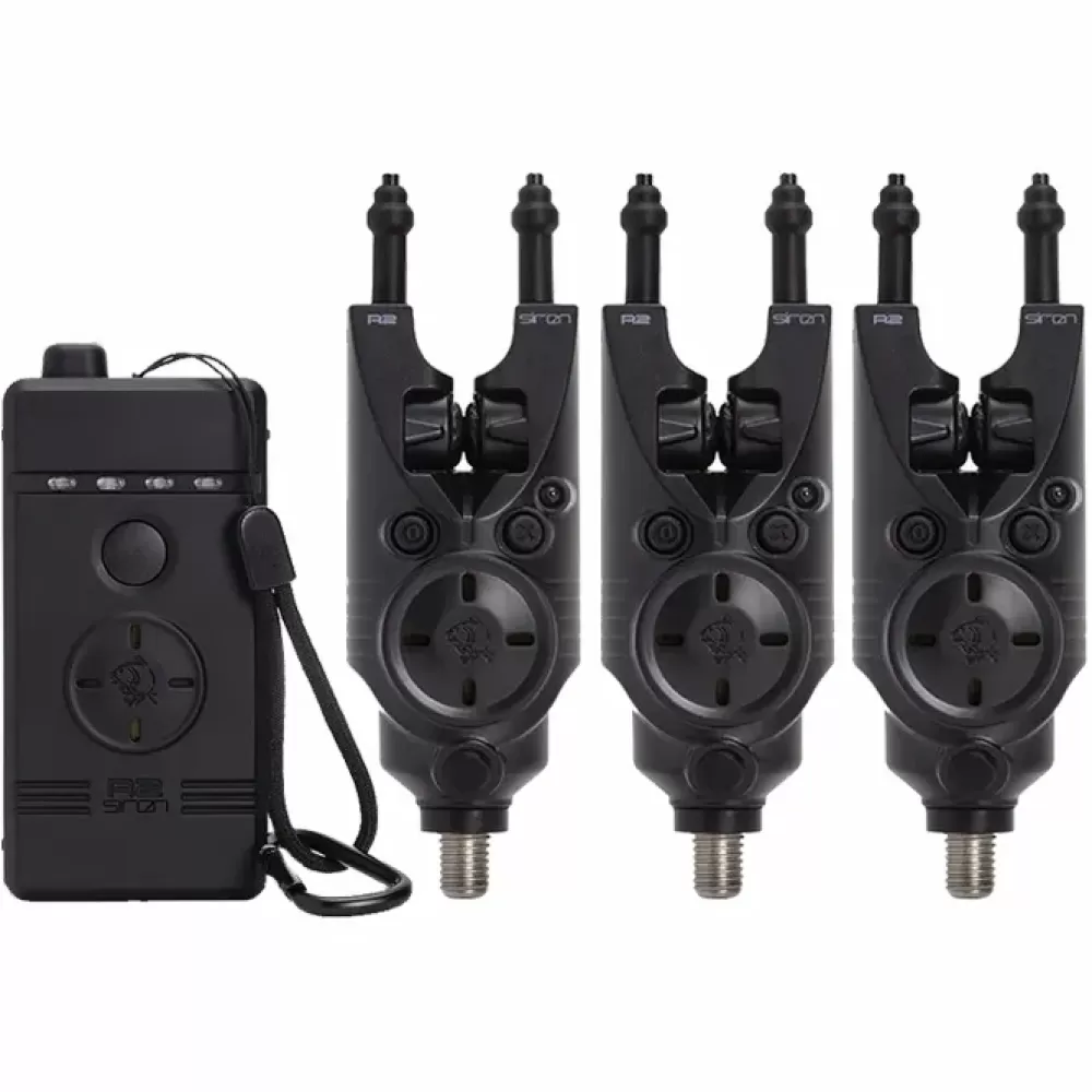 Nash Siren R2 3-Rod Fishing Bite Alarm Presentation Set- Bite Alarms