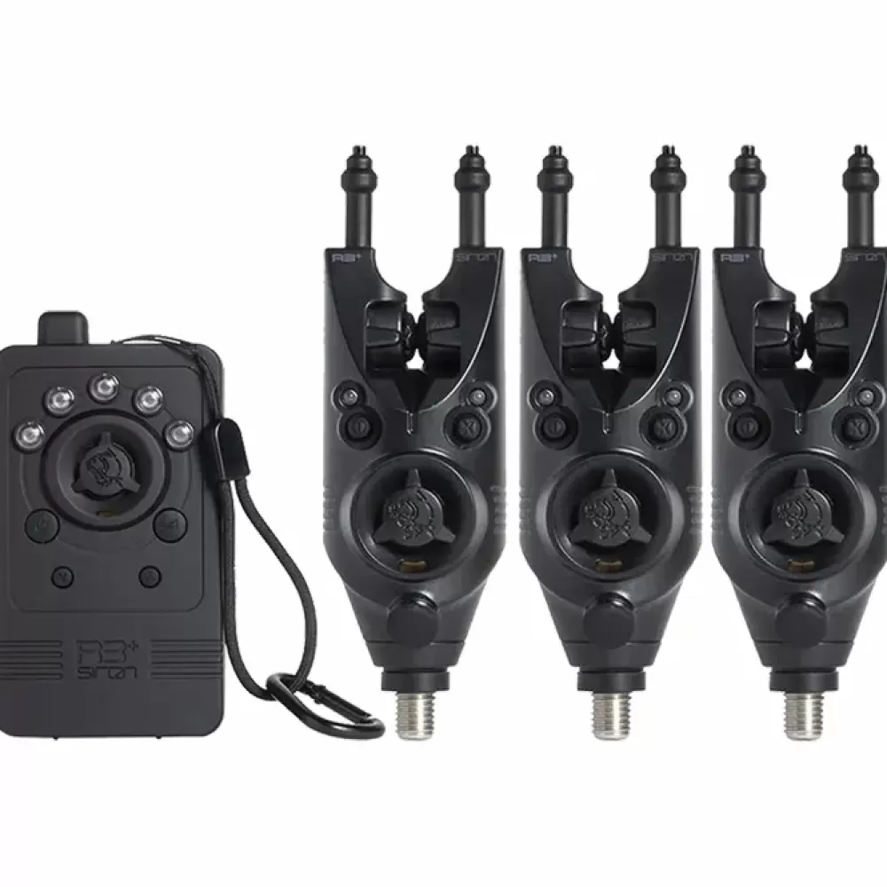 Nash Siren R3+ 3-Rod Fishing Bite Alarm Presentation Set- Bite Alarms
