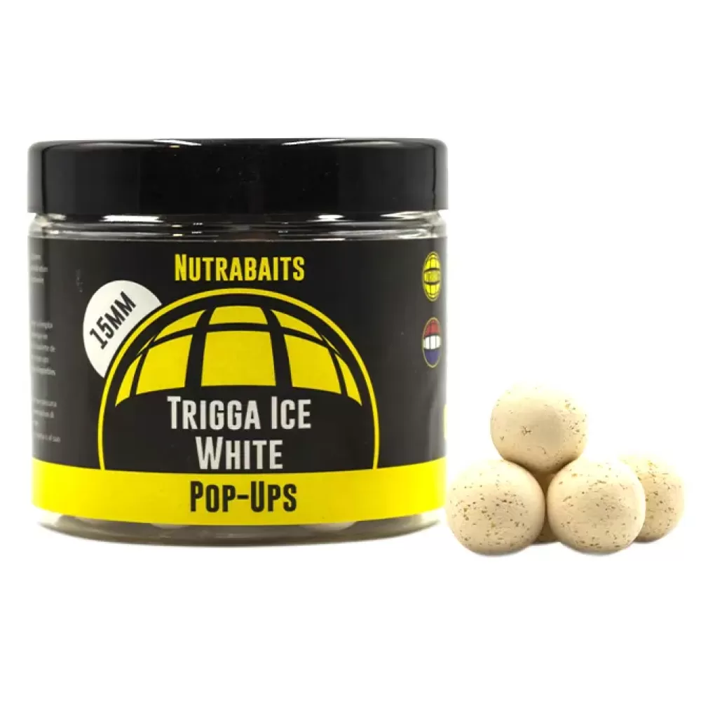 Nutrabaits Trigga Ice White Shelf Life Fishing Pop Ups- Bait & Additives