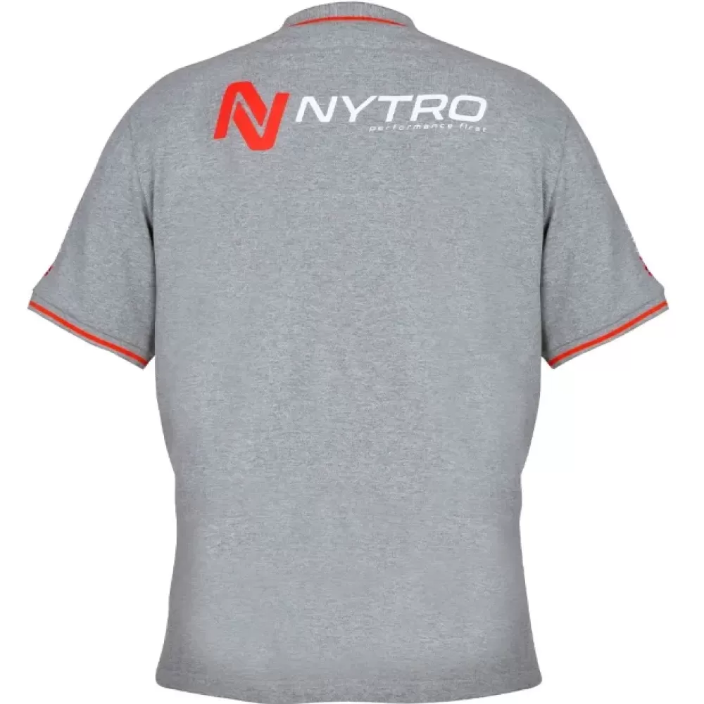 Nytro Light Marl Grey Polo T-Shirt