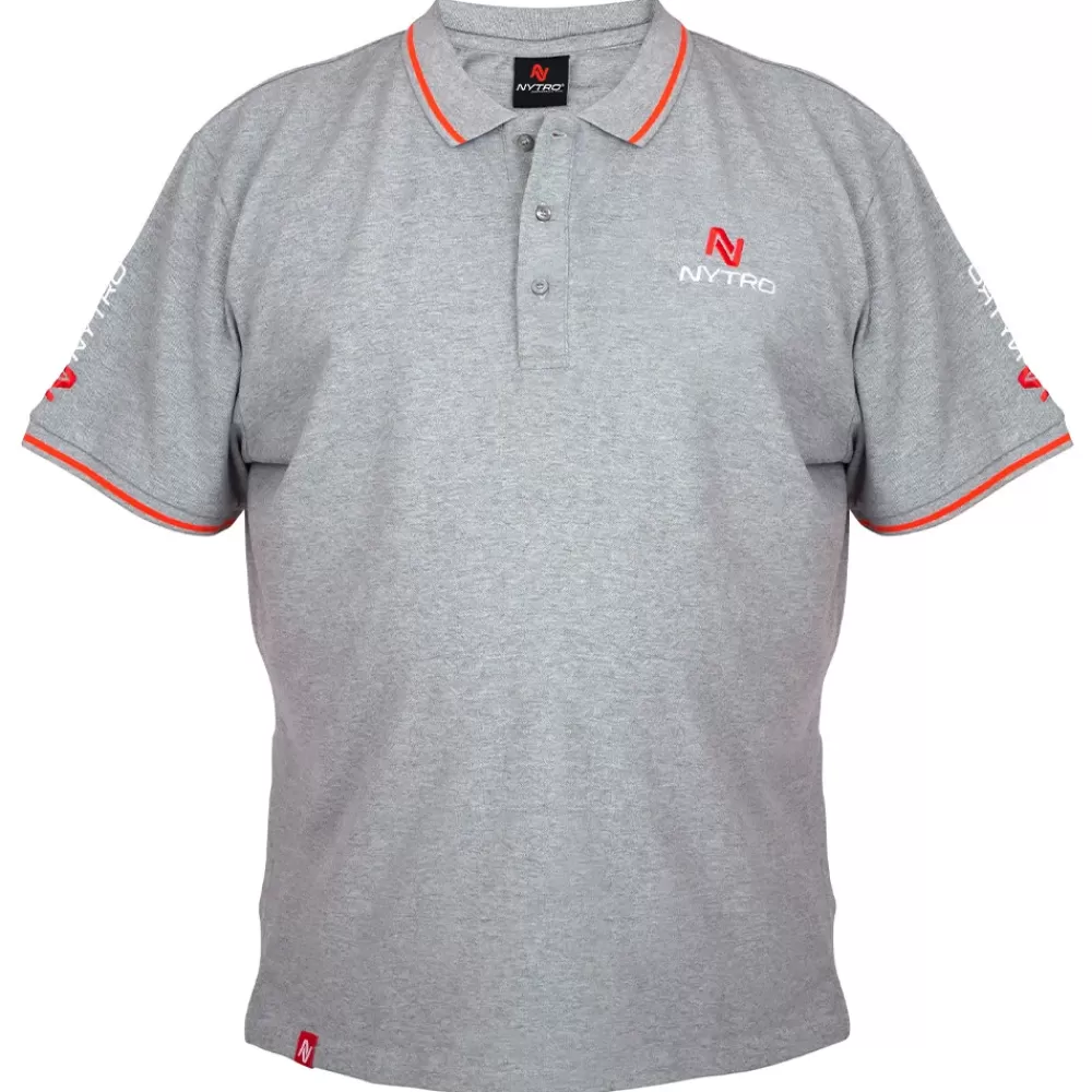 Nytro Light Marl Grey Polo T-Shirt