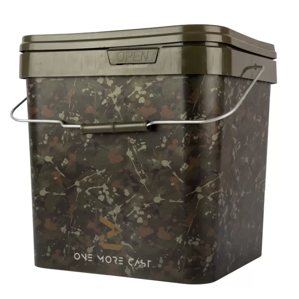 One More Cast OMC Camo Square Bucket 17L- Buckets & Riddles